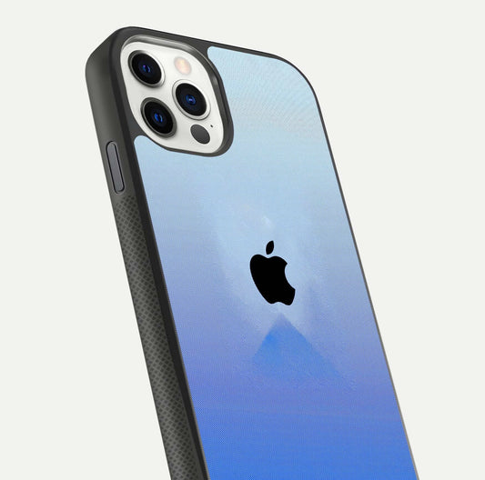 Gradient Apple Vibe Glass Case for iPhone 11 Pro front and back view layout highlighting minimalist Apple design and curved edges