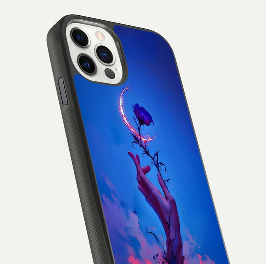 Mystic Hand Glass Case for iPhone 11 Pro front & back layout highlighting mystic design and smooth edges