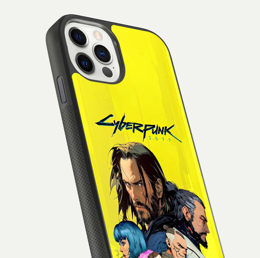 Neon Rebel Genesis Glass Case for iPhone 11 Pro front & back layout highlighting futuristic theme and curves