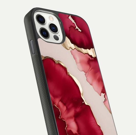 Pink & White Marble Glass Case For iPhone 11 Pro