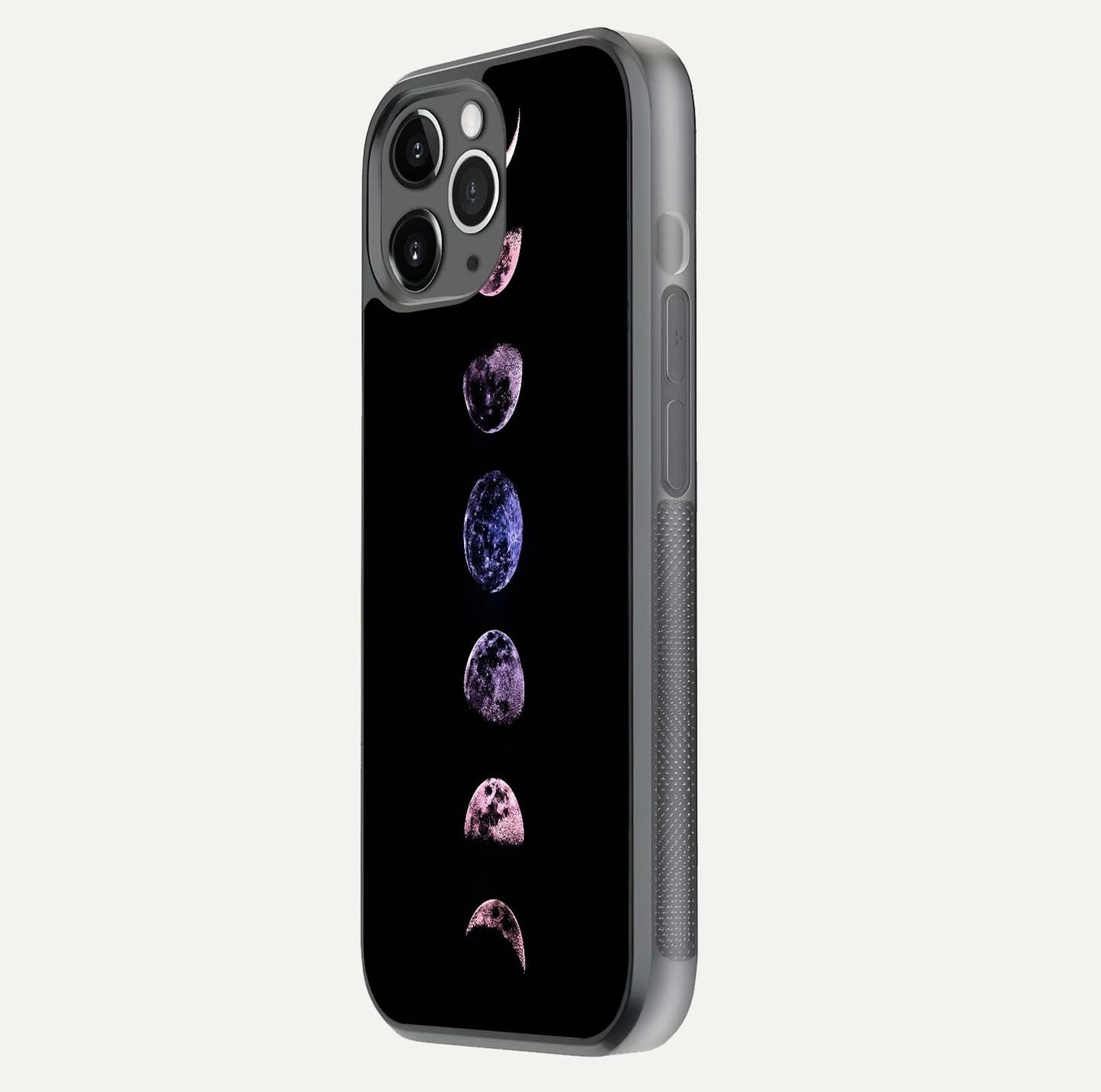 Crimson All Planets Glass Case for iPhone 11 Pro Max floating mockup showing gloss depth and rich hues