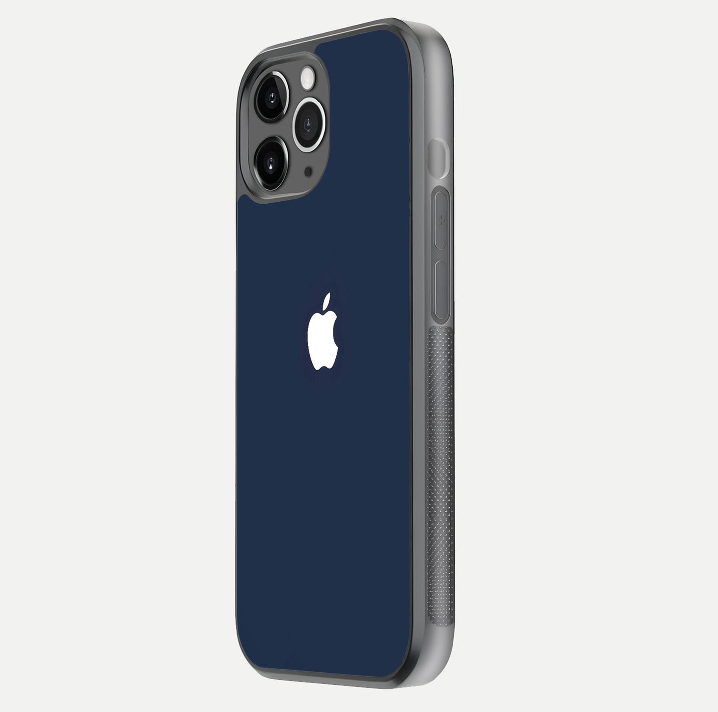 Minimal Apple Night Glass Case for iPhone 11 Pro Max floating dual-view mockup showing HD shine and minimal style