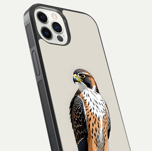 Clever Eagle Glass Case for iPhone 12 Pro close-up highlighting eagle detail and HD reflection