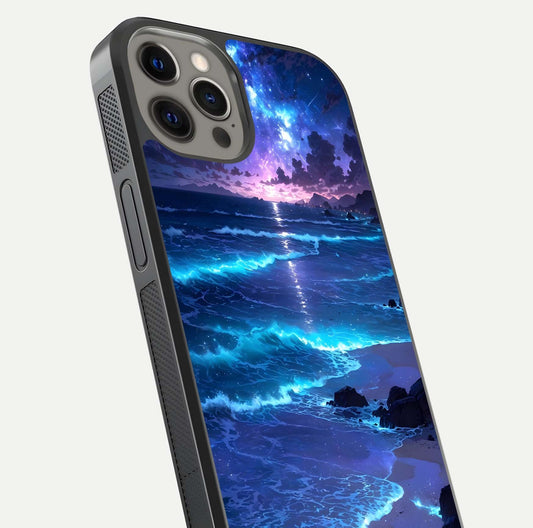 Classic Damn Look Glass Case for iPhone 12 Pro Max close-up highlighting quote text and reflection shine