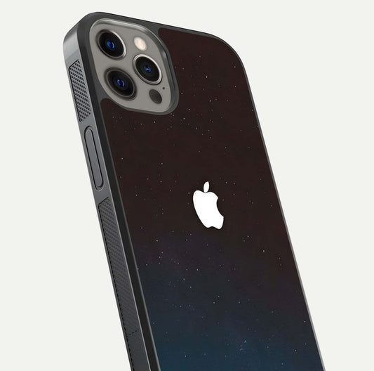 Green Emerald Apple Logo Glass Case for iPhone 12 Pro Max close-up angled shot showing color depth and reflection clarity
