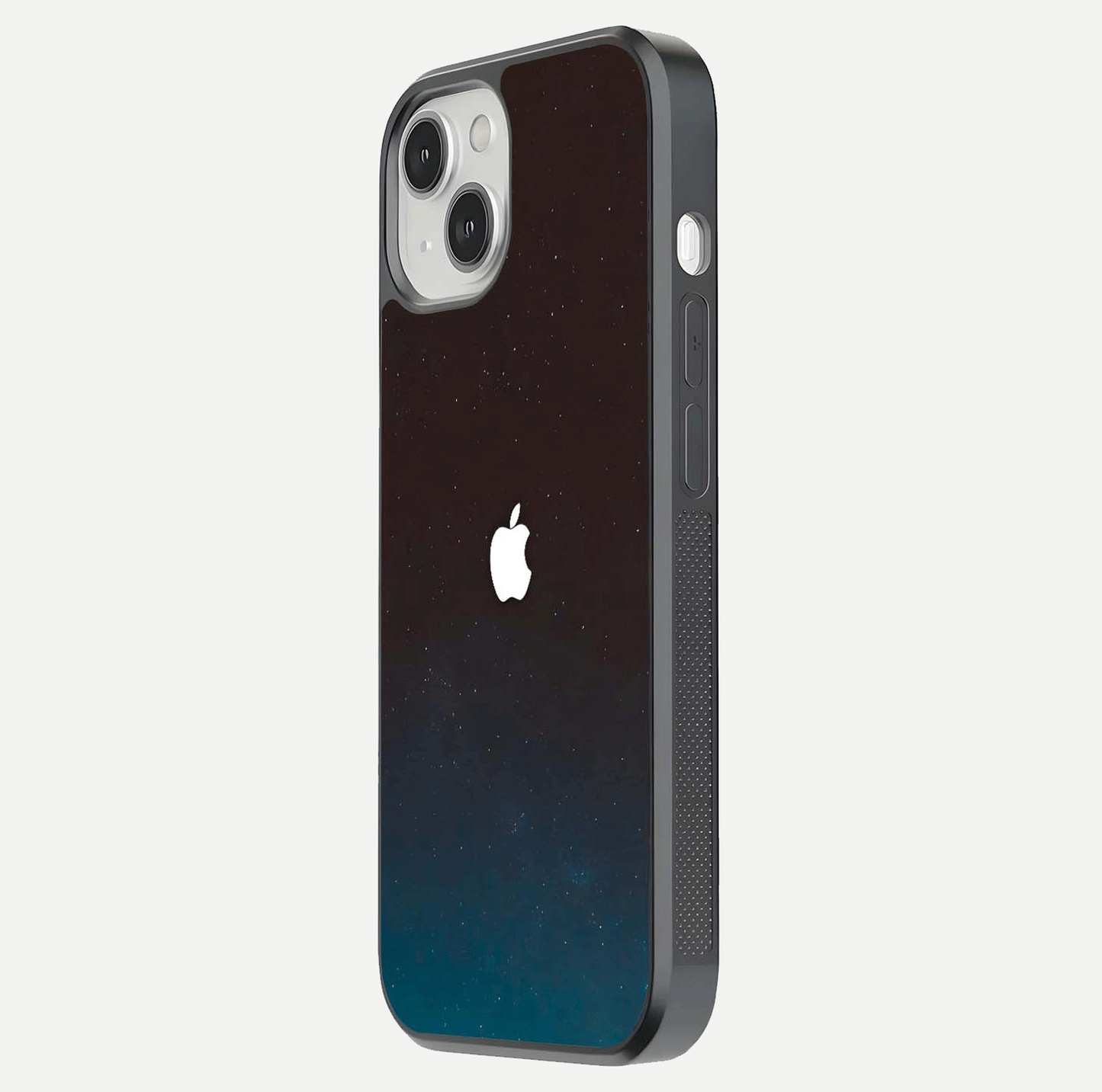 Green Emerald Apple Logo Glass Case for iPhone 13 side-angle image showing reflection polish and rich emerald hue