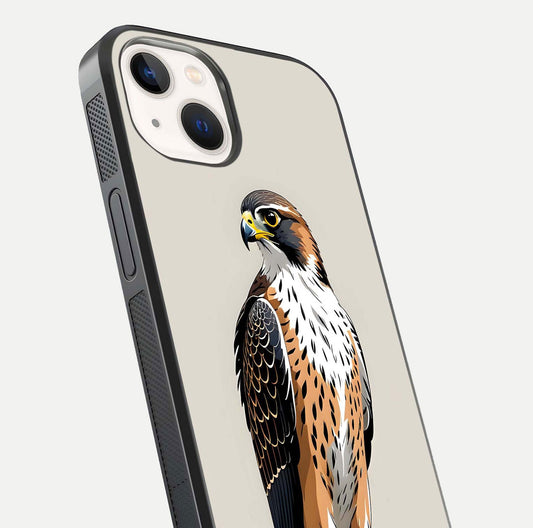 Clever Eagle Glass Case for iPhone 14 close-up highlighting eagle detail and HD reflection