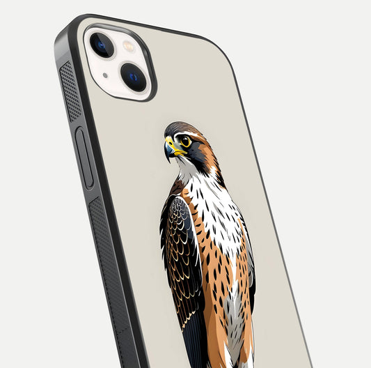 Clever Eagle Glass Case for iPhone 14 Plus close-up highlighting eagle detail and HD reflection