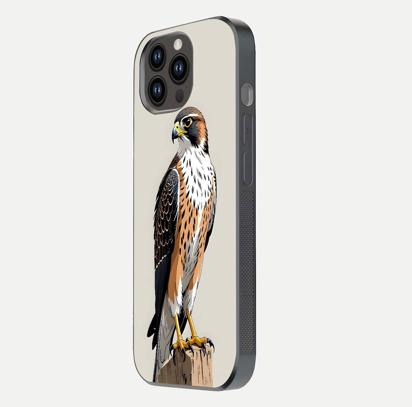 Clever Eagle Glass Case for iPhone 14 Pro Max side-angle photo capturing edge polish and shine reflection