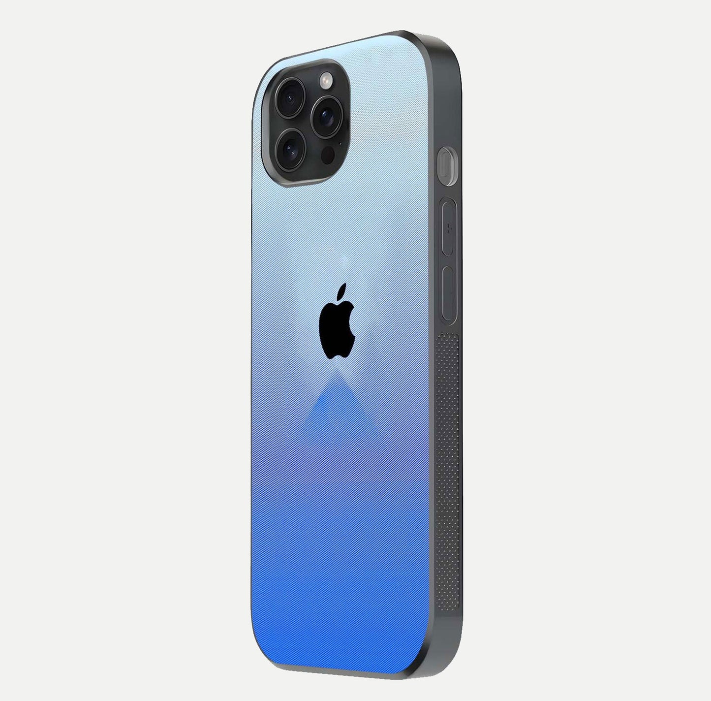 Gradient Apple Vibe Glass Case for iPhone 15 Pro side-angle image showing reflection glow and elegant surface