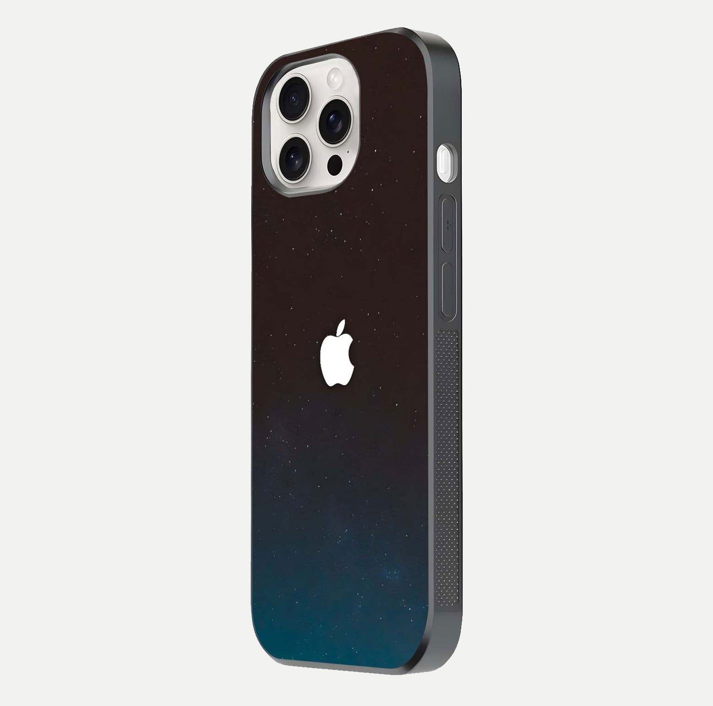 Green Emerald Apple Logo Glass Case for iPhone 15 Pro Max side-angle image showing reflection polish and rich emerald hue