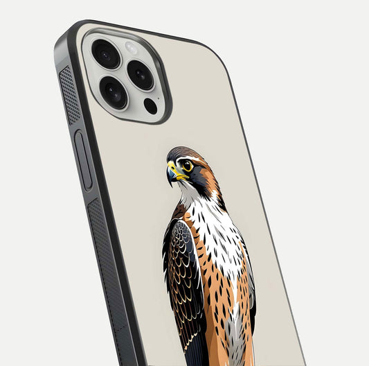 Clever Eagle Glass Case for iPhone 16 Pro close-up highlighting eagle detail and HD reflection