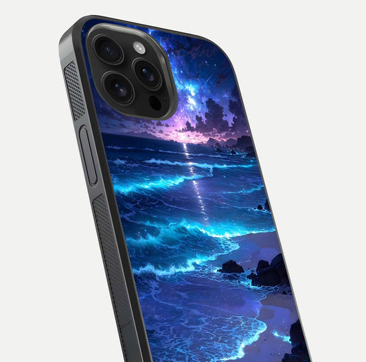 Classic Damn Look Glass Case for iPhone 16 Pro Max close-up highlighting quote text and reflection shine