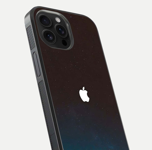 Green Emerald Apple Logo Glass Case for iPhone 16 Pro Max close-up angled shot showing color depth and reflection clarity