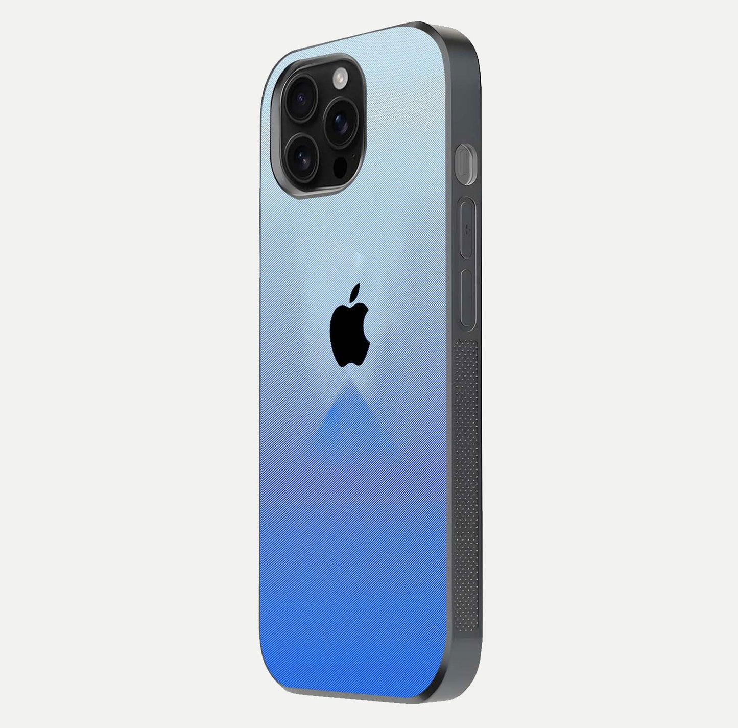 Gradient Apple Vibe Glass Case for iPhone 16 Pro Max side-angle image showing reflection glow and elegant surface