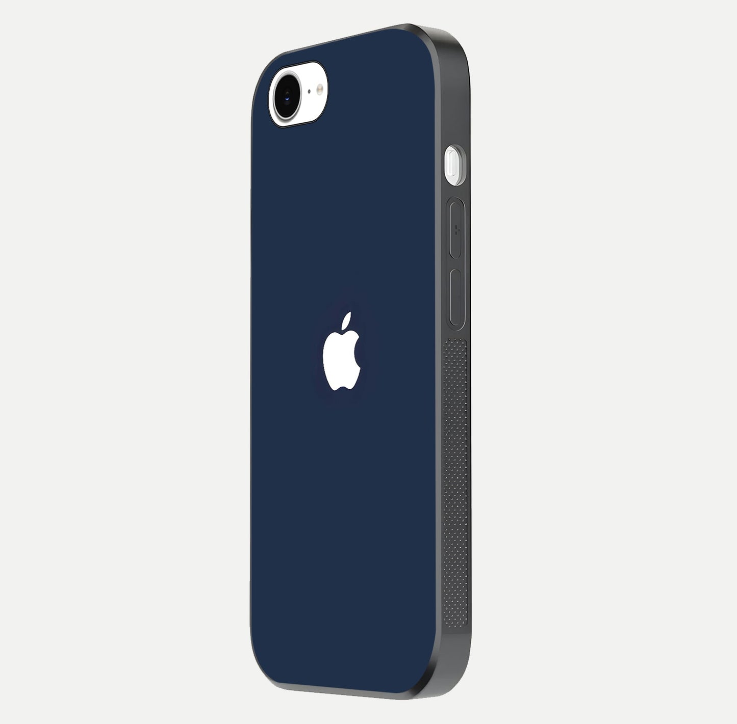 Minimal Apple Night Glass Case for iPhone 16e side-angle image showing sleek reflection and clean gloss