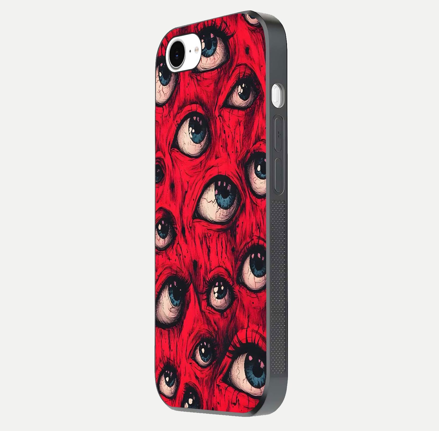 Red Eyes Pattern Glass Case For iPhone 16e