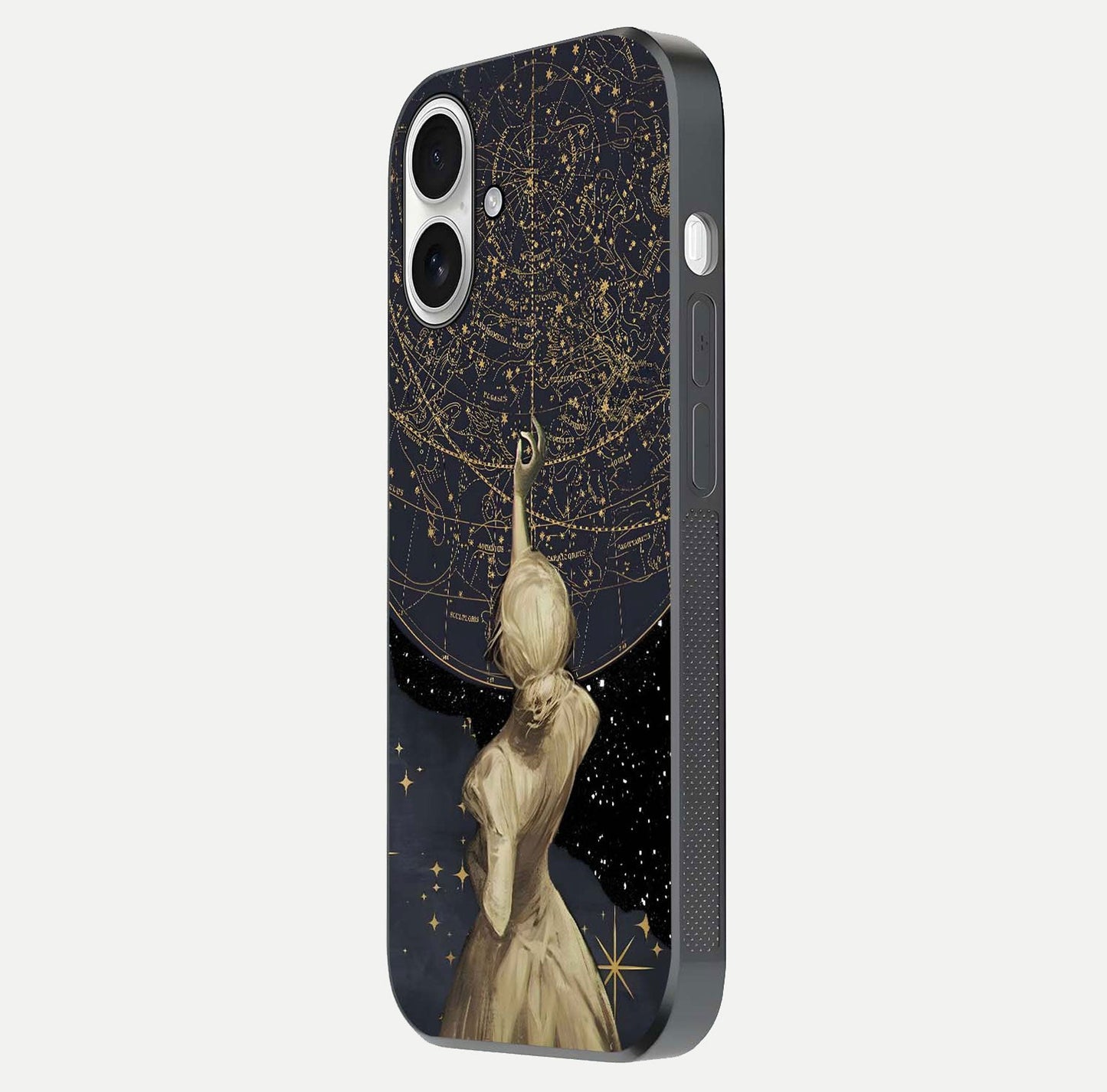 Taylor Swift Girl Glass Case for iPhone 17 side-angle image showing glossy surface and color tone