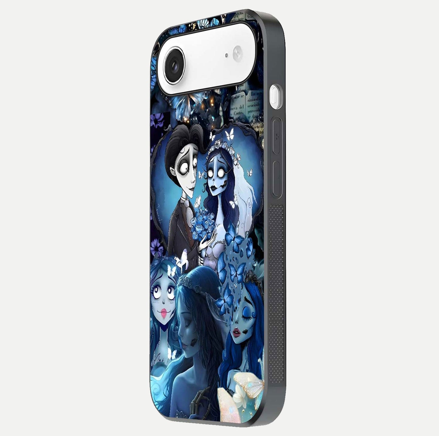Butterfly Ghost Soul Glass Case for iPhone Air side-angle image capturing edge light and deep design tones