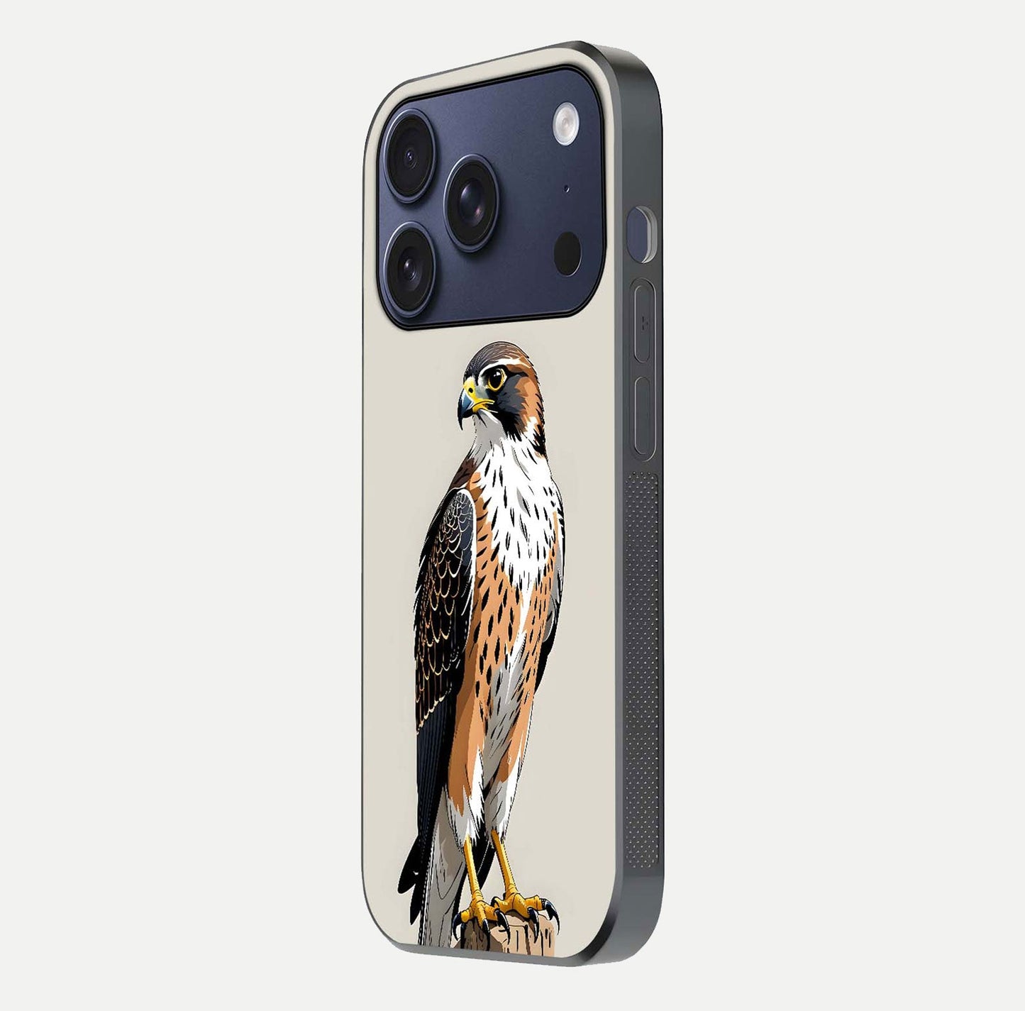 Clever Eagle Glass Case for iPhone 17 Pro side-angle photo capturing edge polish and shine reflection