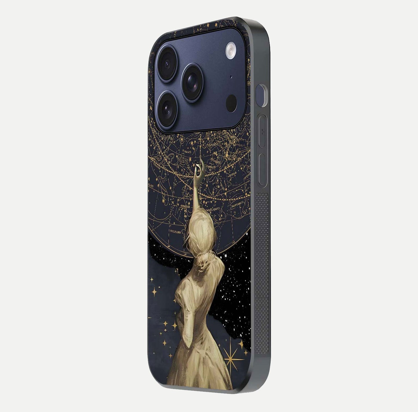 Taylor Swift Girl Glass Case for iPhone 17 Pro side-angle image showing glossy surface and color tone