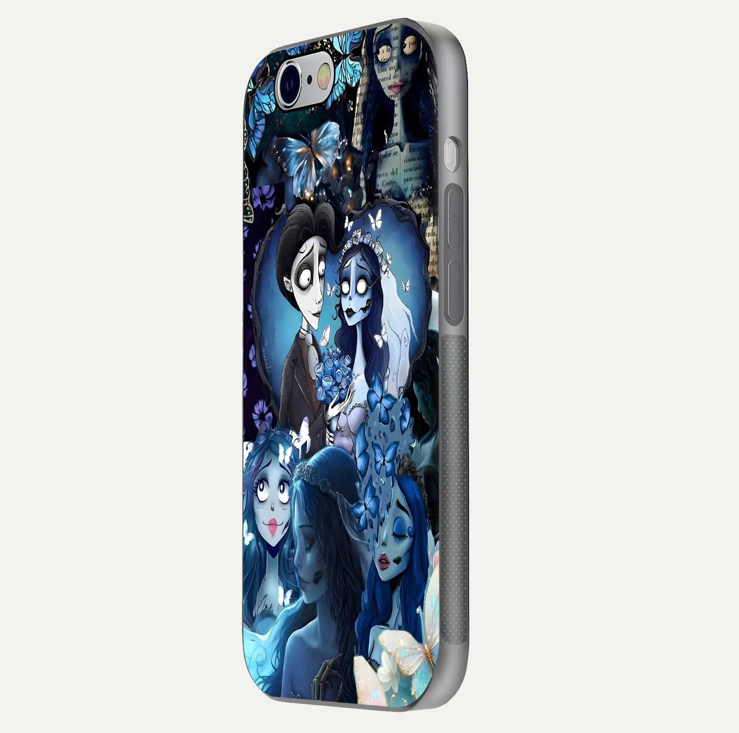 Butterfly Ghost Soul Glass Case for iPhone 16 Pro side-angle image capturing edge light and deep design tones