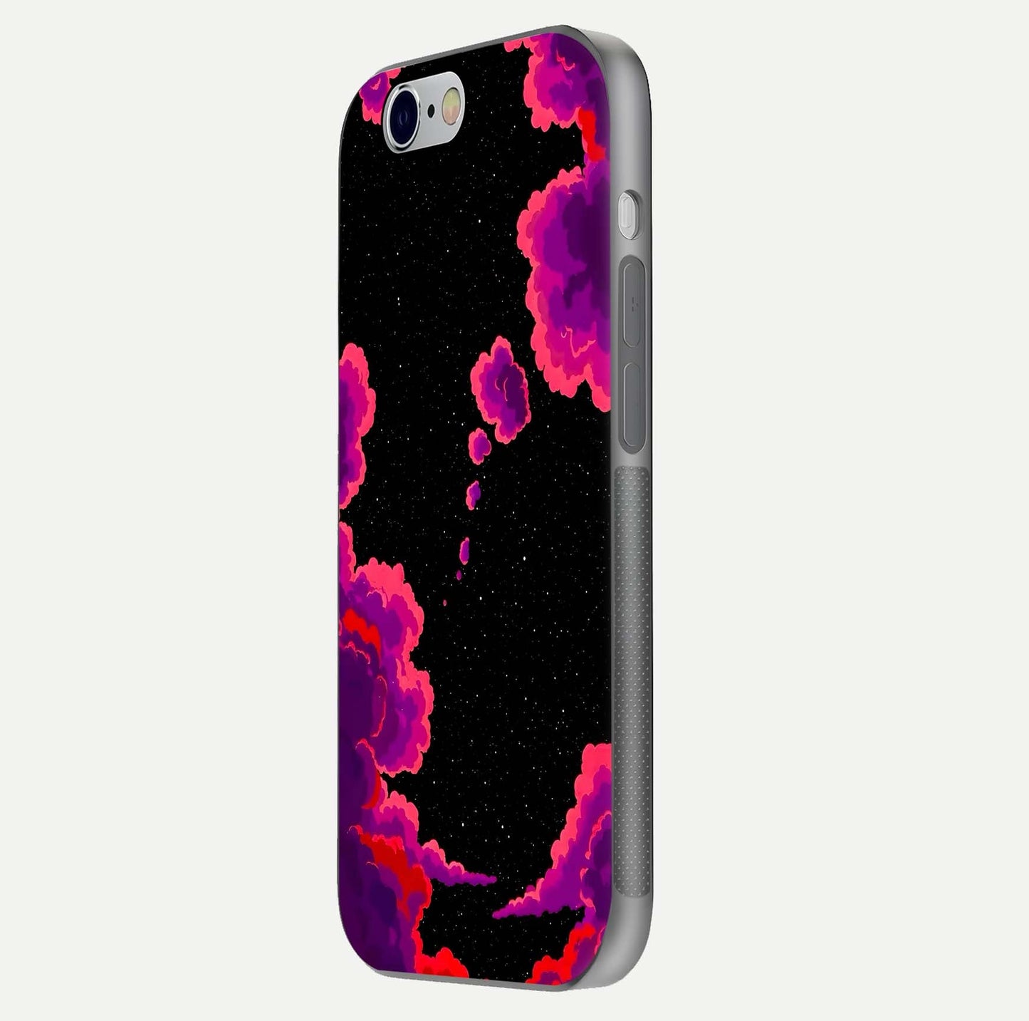 Galaxy Dream Frame Glass Case for iPhone 16 Pro side-angle image showing reflection light and premium finish