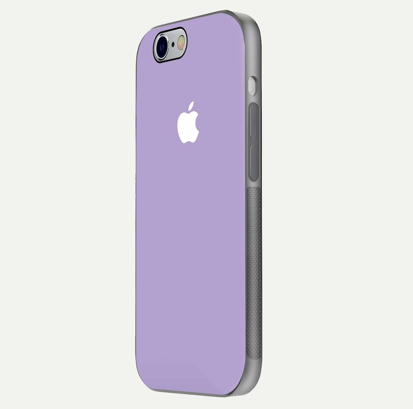 Lavender Soft Minimal Glass Case for iPhone 16 Pro side-angle image showing smooth reflection and minimal look