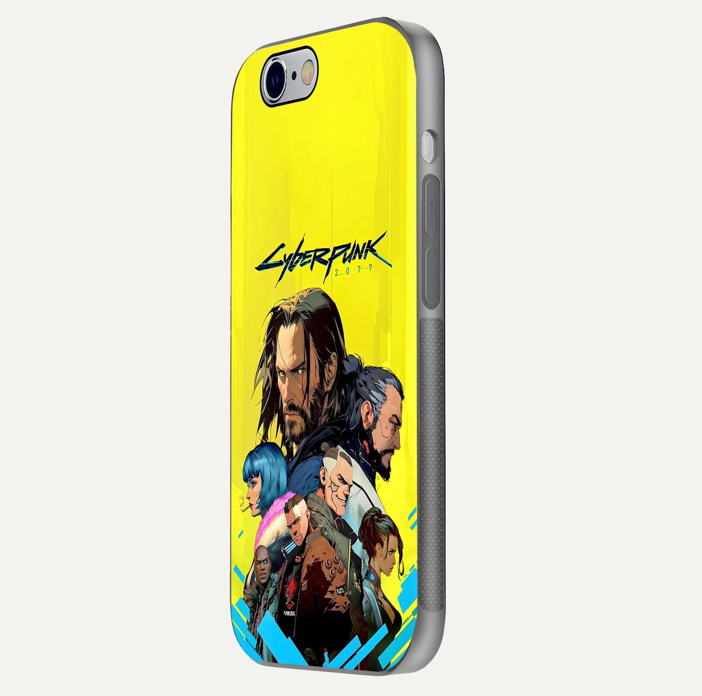 Neon Rebel Genesis Glass Case for iPhone 16 Pro side-angle image showing gloss surface and sharp neon tone