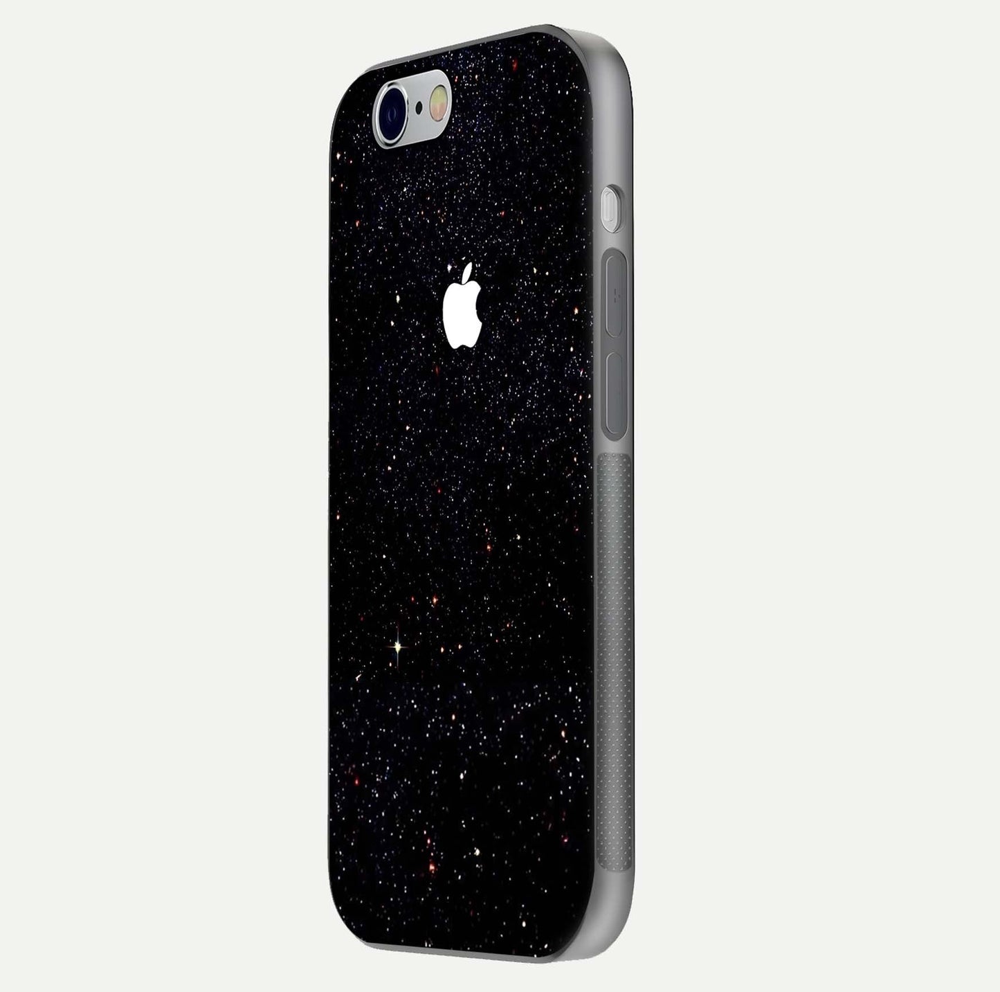 Starry Apple Galaxy Glass Case for iPhone 16 Pro side-angle image showing gloss and star pattern detail