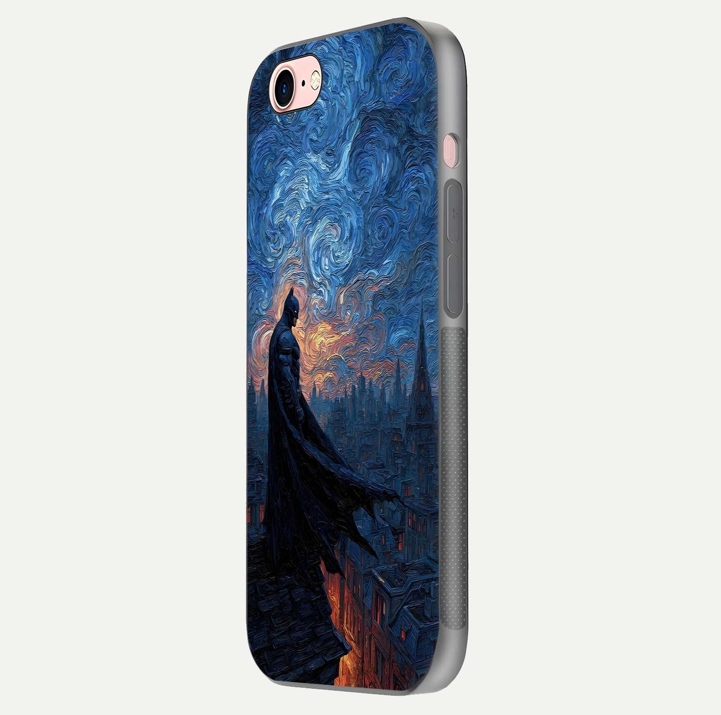 Dark Knight Dusk Glass Case for iPhone 6 Plus side-angle image capturing reflection shine and bold contrast