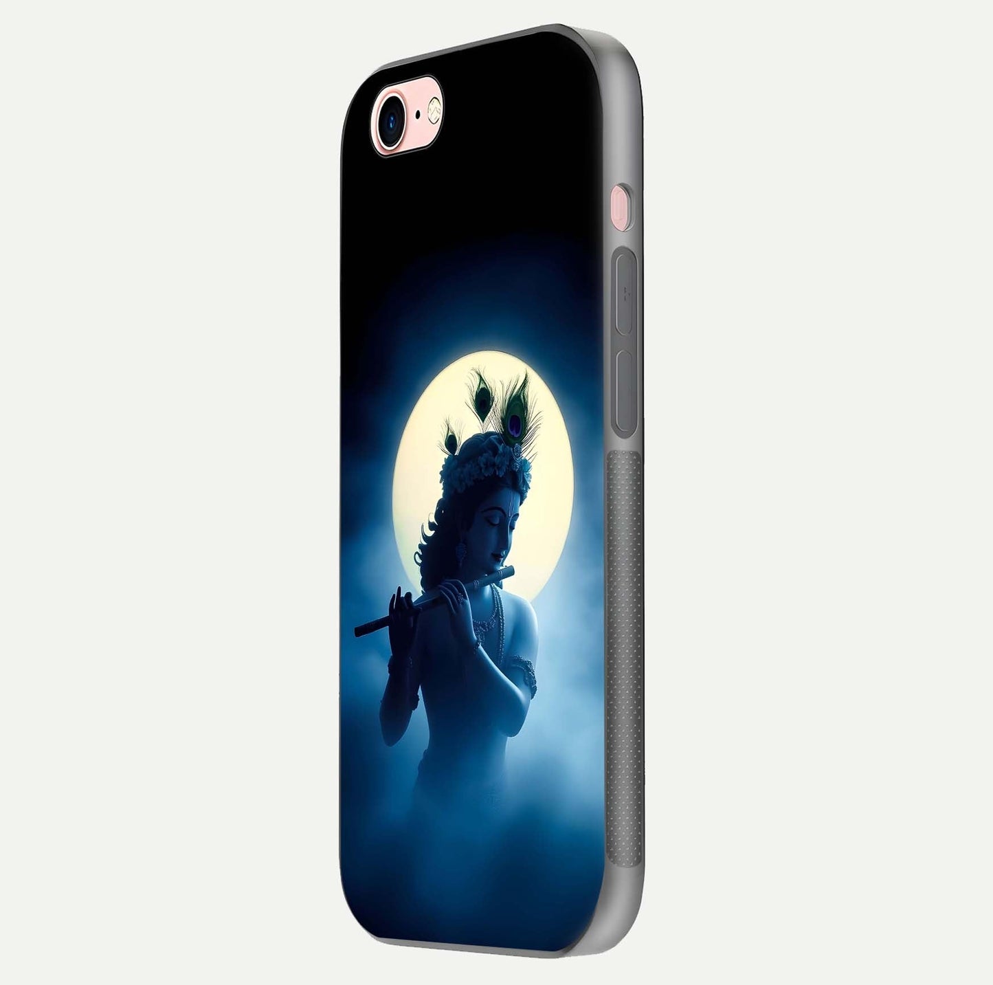 Divine Moon Flute Glass Case for iPhone 6 Plus side-angle image capturing reflection depth and soft color