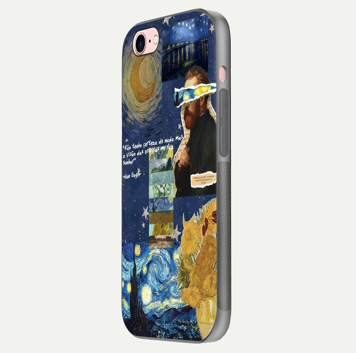 Starry Dream Vision Glass Case for iPhone 6 Plus side-angle image showing reflection and cosmic gradient tones
