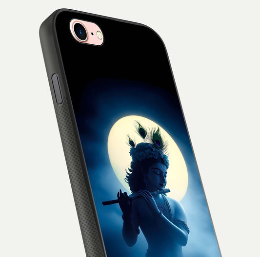 Divine Moon Flute Glass Case for iPhone 6 Plus close-up highlighting flute detail and reflection shine