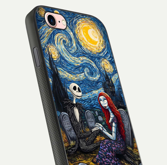 Eternal Night Love Glass Case for iPhone 6 Plus close-up highlighting stars and reflection glow