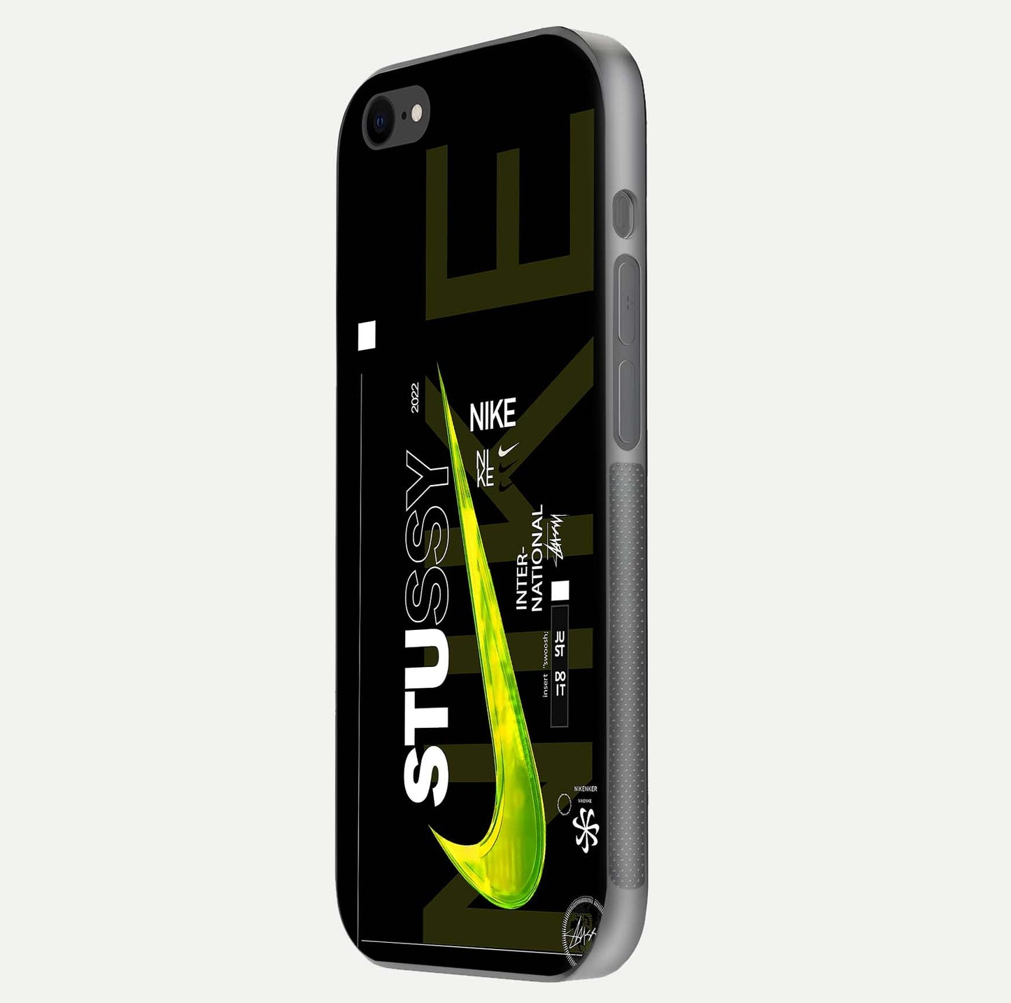 Neon Street Edition Glass Case for iPhone 7 side-angle image showing reflection depth and modern tones