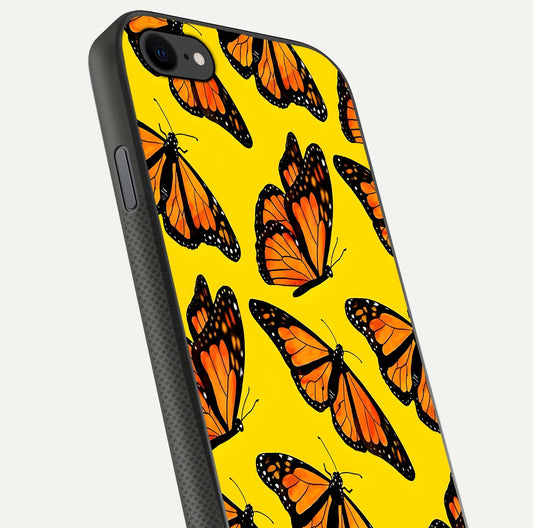 Golden Wing Flight Glass Case for iPhone 7 close-up angled shot showing metallic wing texture and shine detail
