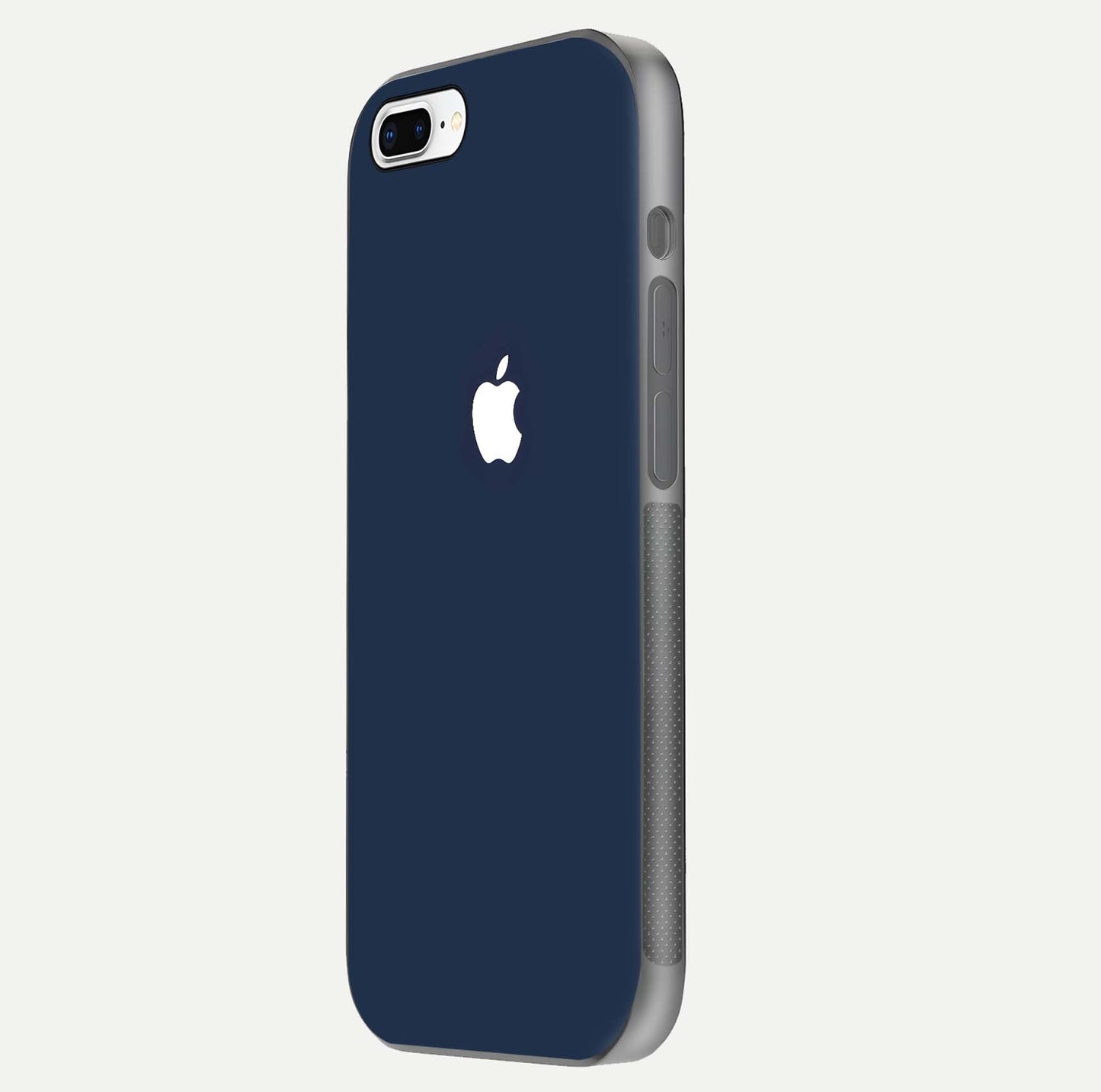 Minimal Apple Night Glass Case for iPhone 7 Plus side-angle image showing sleek reflection and clean gloss