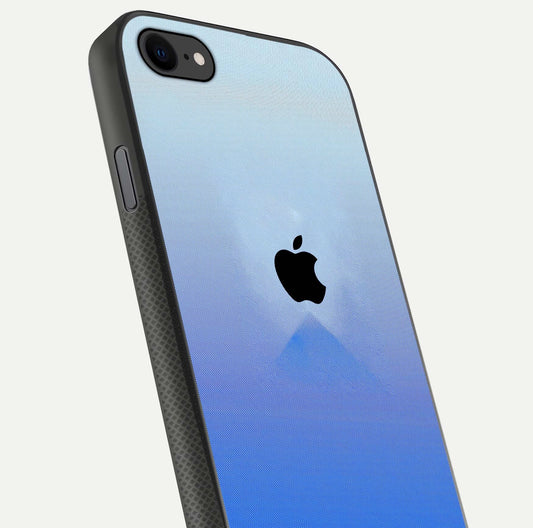 Gradient Apple Vibe Glass Case for iPhone 8 close-up angled shot showing color transition and reflection brightness