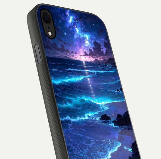 Classic Damn Look Glass Case for iPhone X close-up highlighting quote text and reflection shine