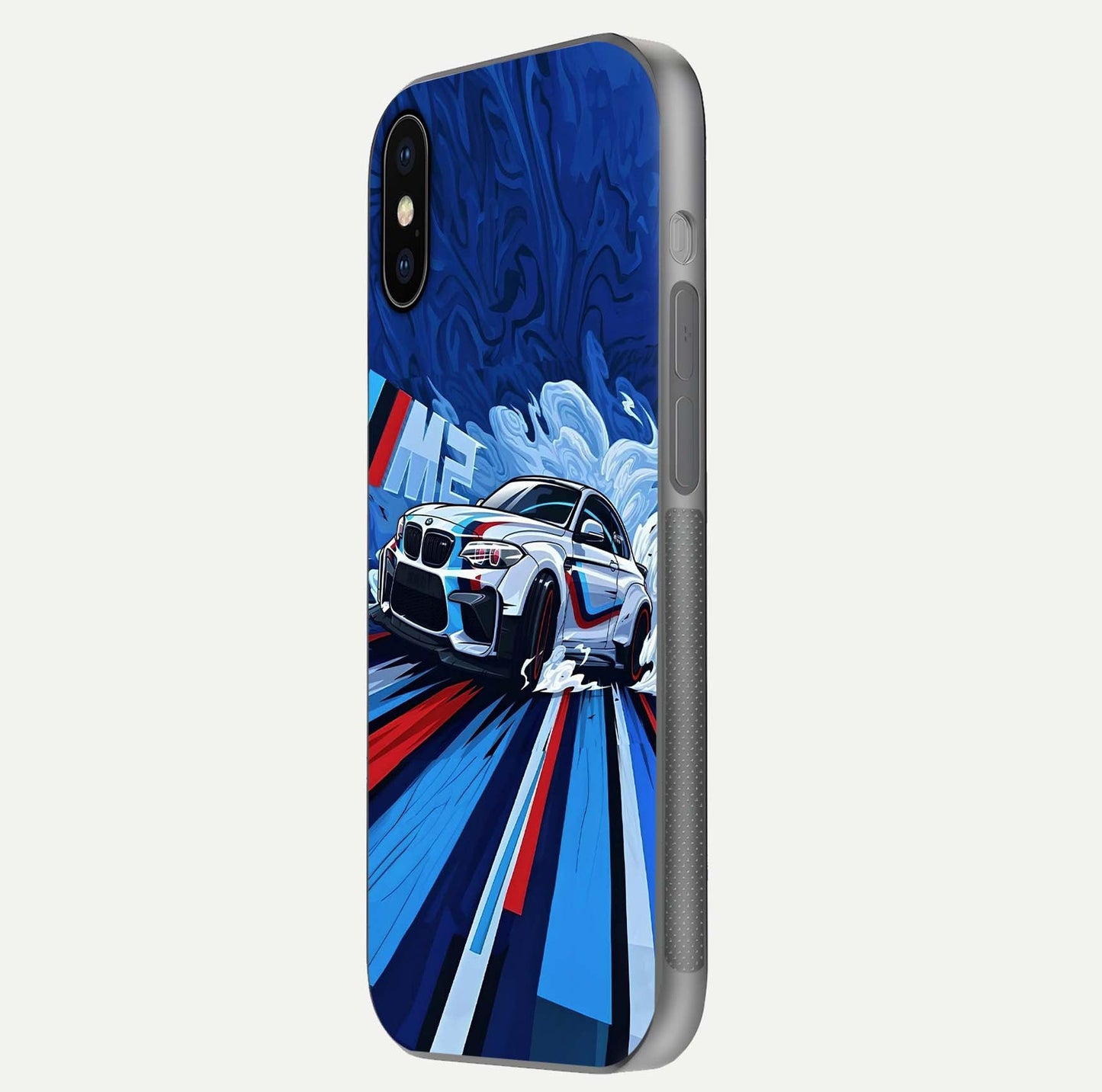 Drift Power Rush Glass Case for iPhone X side-angle image capturing reflection glow and smooth curve
