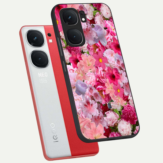 Bloom Crush Fantasy phone case For iQOO Neo 9 Pro showing premium glass back cover with detailed artwork