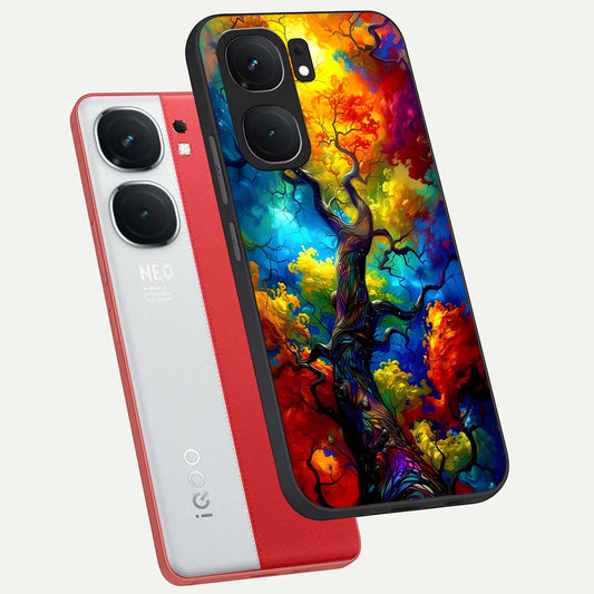 Colorful Soda Bottles phone case For iQOO Neo 9 Pro showing premium glass back cover with detailed artwork