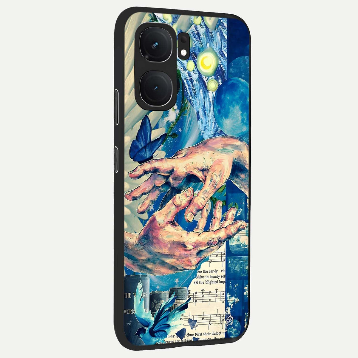 Aesthetic Divider back cover For iQOO Neo 9 Pro slim fit glass case with vibrant aesthetic design