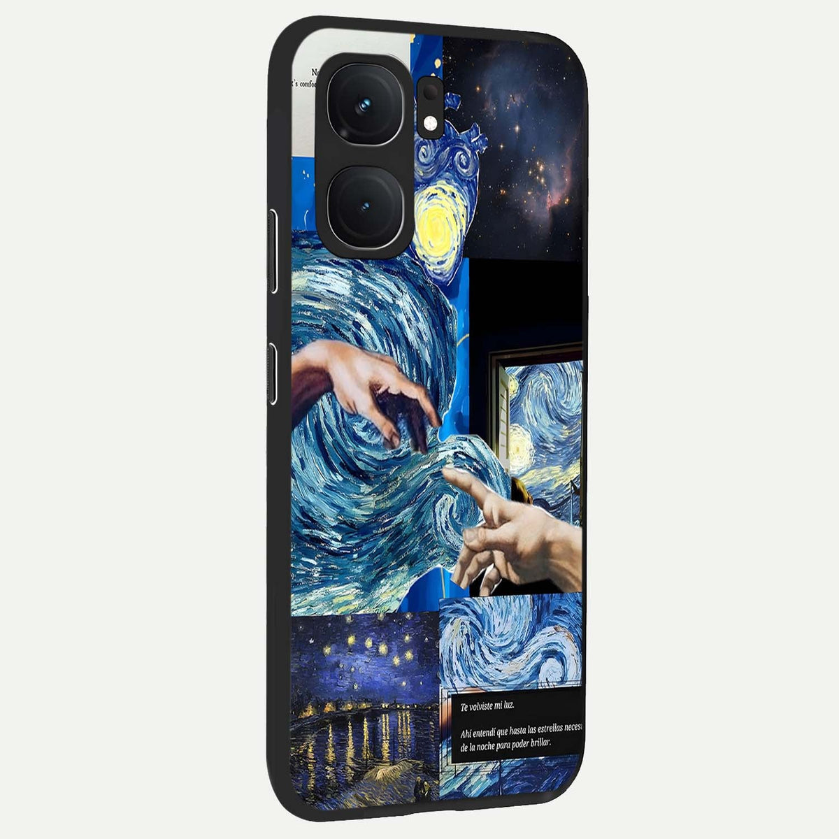 Aesthetic Vando Hands back cover For iQOO Neo 9 Pro slim fit glass case with vibrant aesthetic design