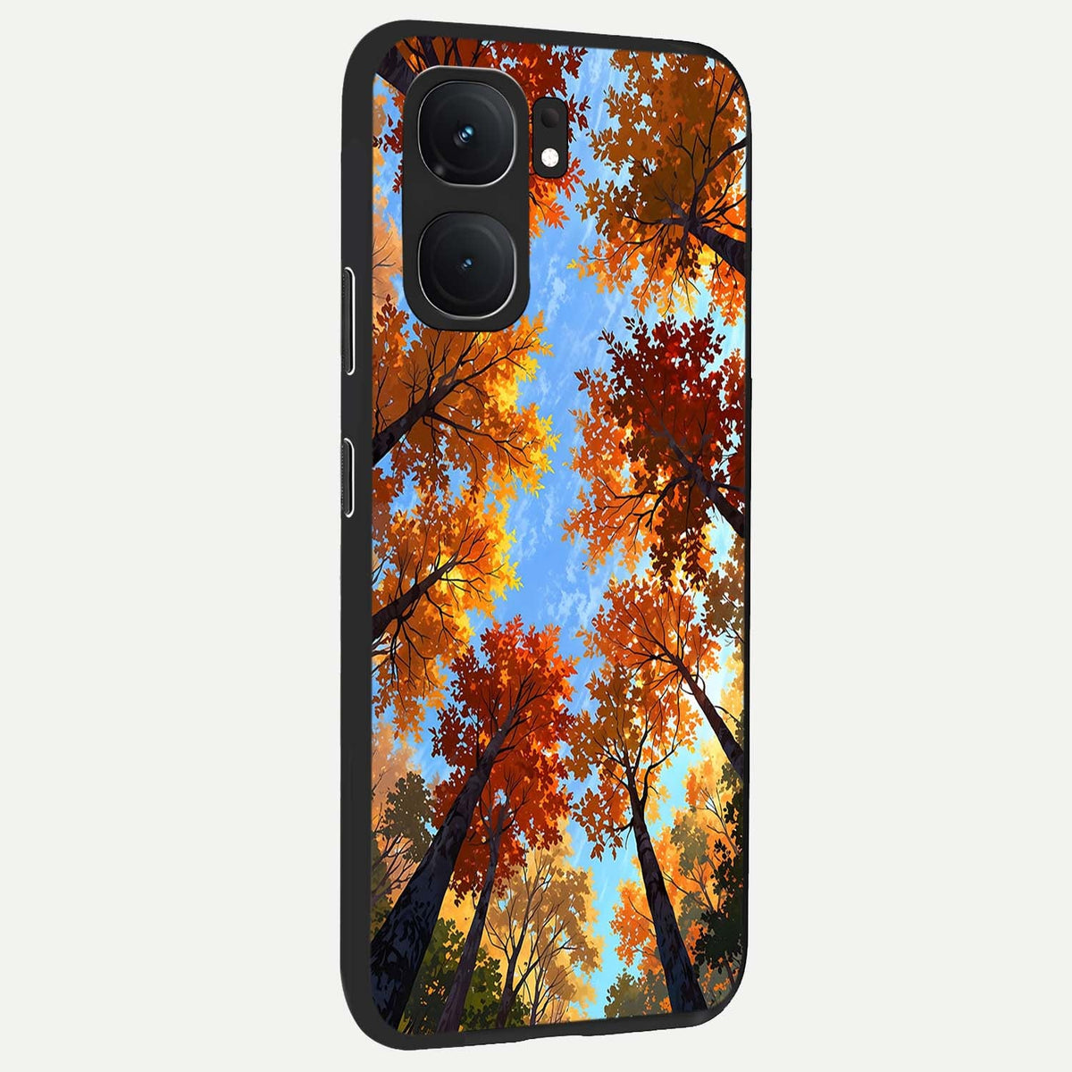 Autumn Sky Rise back cover For iQOO Neo 9 Pro slim fit glass case with vibrant aesthetic design