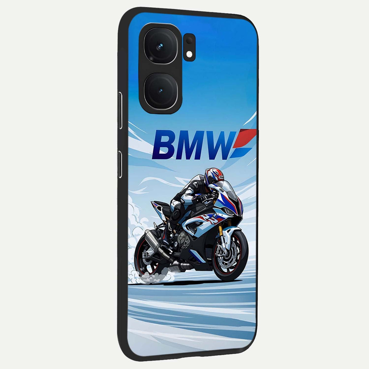 BMW Power Drift back cover For iQOO Neo 9 Pro slim fit glass case with vibrant aesthetic design