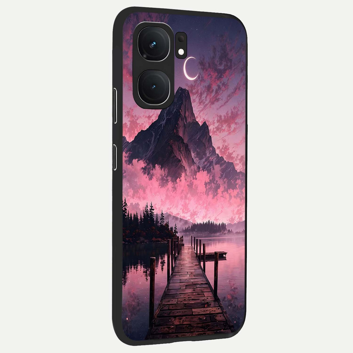 Beautiful Mountain View back cover For iQOO Neo 9 Pro slim fit glass case with vibrant aesthetic design