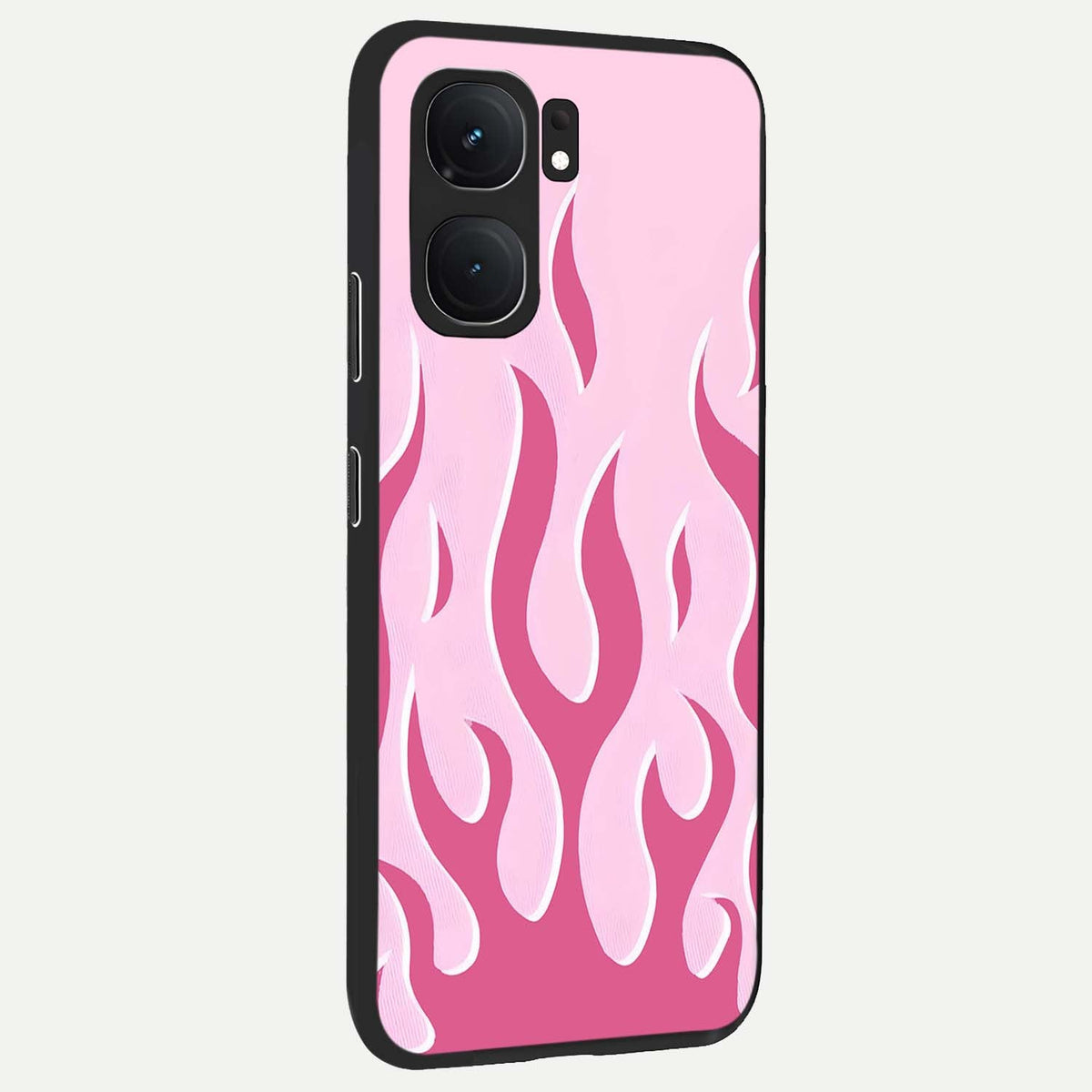 Blush Flame Energy back cover For iQOO Neo 9 Pro slim fit glass case with vibrant aesthetic design
