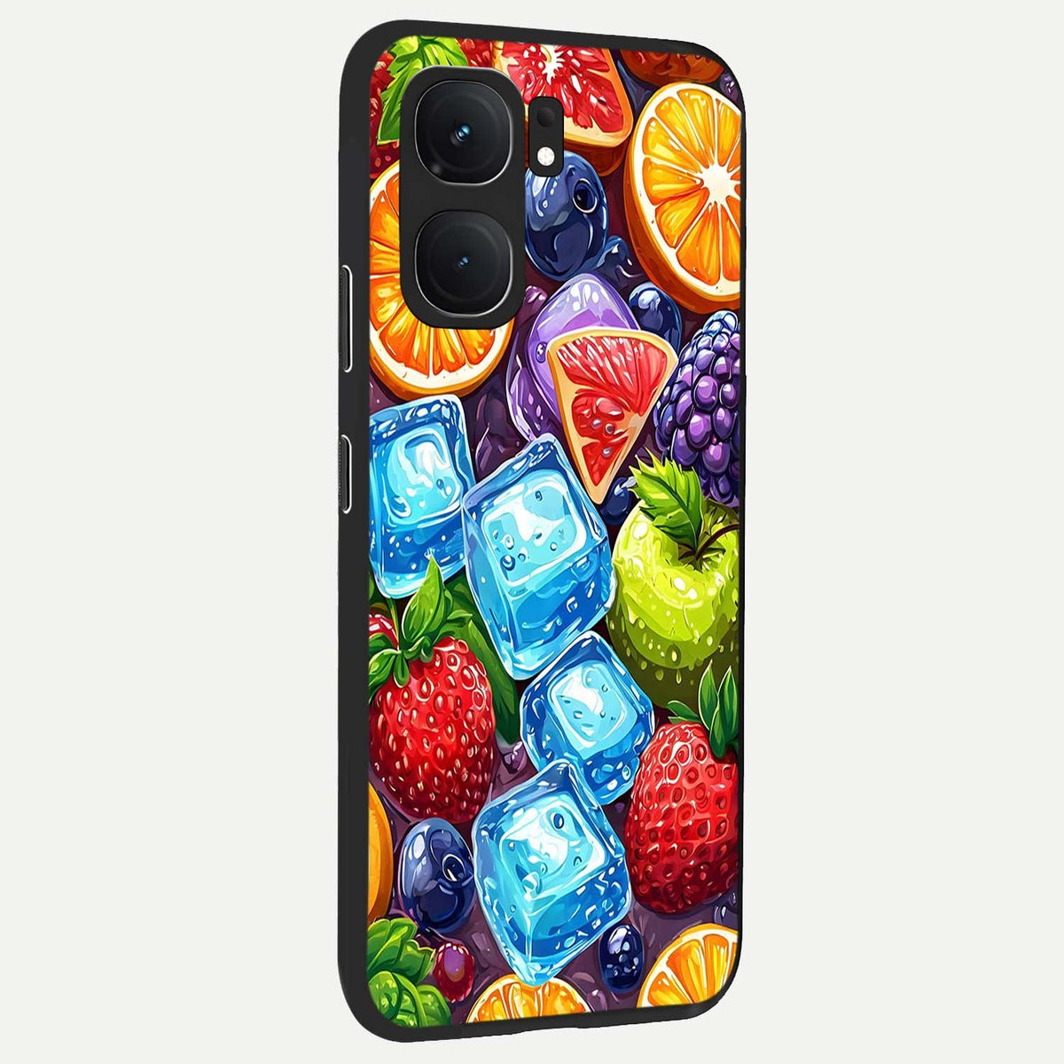 Colorful Fruits with Ice back cover For iQOO Neo 9 Pro slim fit glass case with vibrant aesthetic design